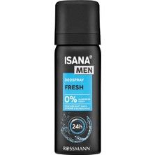 5 Adet Isana Men Deo Sprey Fresh Seyahat Boy 50ML