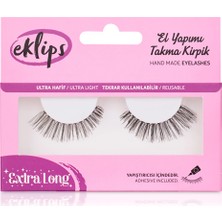 4 Adet Eklips Takma Kirpik Extra Long (El Yapımı)