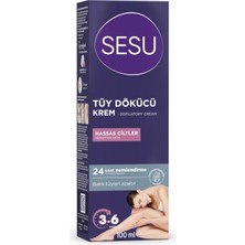 3 Adet Sesu Tüy Dökücü Krem Hassas 100 ml
