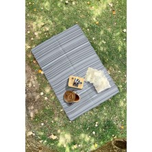 Katlanabilir Gri Plaj Kamp Piknik Bahçe Balkon Teras Hasır Halı Mat Savan Kilim Karavan Halısı