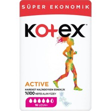 3 Adet Kotex Hijyenik Ped Active Uzun 16'lı