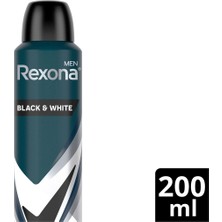 Rexona Men Erkek Sprey Deodorant Invisible Black & White 72 Saat Kesintisiz Koruma 200 ml
