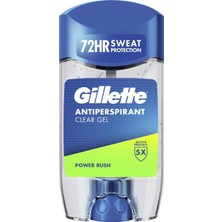 4 Adet Gilette Clear Jel Power Rush Antiperspirant Deodorant 70 ml