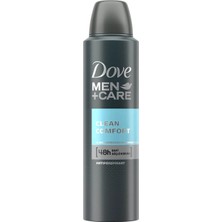 4 Adet Dove Men Care Sprey Deodorant Clean Comfort 150 ml