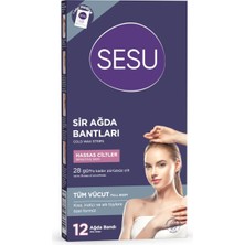 5 Adet Sesu Vücut Ağda Bandı Hassas Ciltle 12'li