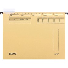 5 Adet Leitz 1915 Alpha Askılı Dosya Telsiz Bej 10'lu Paket