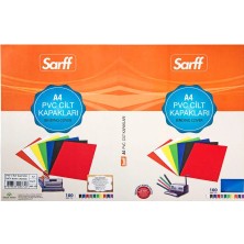 4 Adet Sarff Cilt Kapağı Pvc 160 Mikron Mavi A3 100 Lü Paket