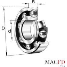 MACFD USA Yüksek Kaliteli 6310 2rs C3 Plastik Kapaklı (50X110X27)