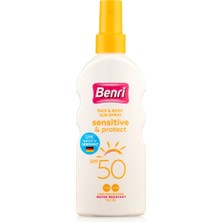 Benri Hassas & Koruma Güneş Spreyi 50SPF 150 ml