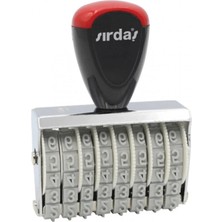 5 Adet Sırdaş 1598 Numaratör 9 mm 8 Hane
