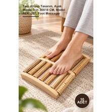 Yenilig 10 Adet Ahşap Ayak Masaj Aleti – Tam Ahşap Tasarım, Ayak Masajı Için 30X18 Cm, Model ALK1207, Foot Massager