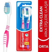 2 Adet Colgate Extra Clean Diş Fırçası 1+1 (Orta)