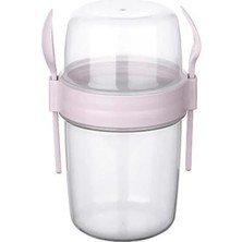 Teknotrust Bej Renkli 1100 ml Hazneli Müsli ve Mama Saklama Kabı