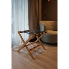Bb Wood Arkalıksız Ahşap Katlanır Otel Tipi  Valizlik Bavul Sehpası Valiz Sehpası