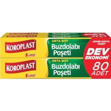 4 Adet Koroplast Buzdolabı Poşeti Orta Boy 3in1 80'li