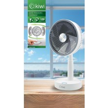 Kıwı KFAN-7618 Şarjlı Salınım Fonksiyonlu Masaüstü Vantilatör Beyaz