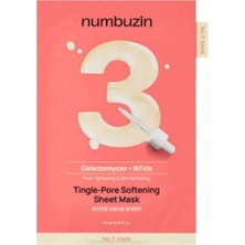 5 Adet Numbuzin No.3 Tingle-Pore Softening Sheet Mask 1 Adet