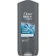 2 Adet Dove Men Care Duş Jeli Body, Face&hair Clean Comfort 400 ml