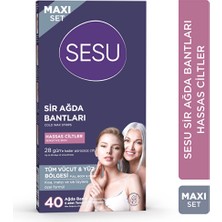 5 Adet Sesu Hassas Ciltlere Özel Maxi Set Ağda Bandı 40'lı
