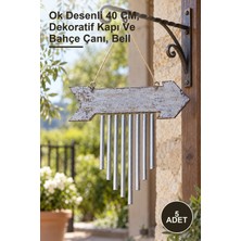 Yenilig 5 Adet Metal Çan – Ok Desenli 40 Cm, Dekoratif Kapı ve Bahçe Çanı, Bell