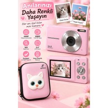 ENCO 4K Figürlü Çantalı Dijital Video Kamera 44MP 16X Zoom Işıklı Kart Dijital Fotoğraf Makinesi