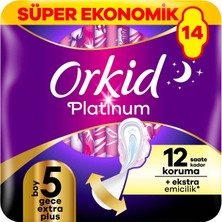 Orkid Platinum Dörtlü Paket Gece Ekstra Plus 14 Adet