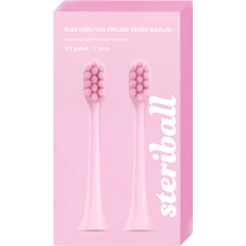 3 Adet Steriball Electric Toothbrush Head 2 Pcs Elektrikli Diş Fırçası Başlığı 2 Adet Pembe