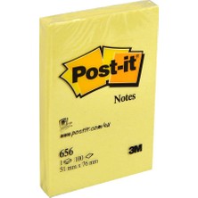 5 Adet 3m Post-It 656 Yapışkanlı Not Kağıdı 51 mm x 76 mm Sarı 100 Yaprak