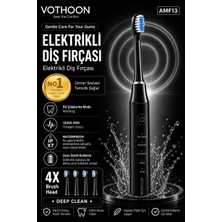 ENCO Şarjlı Diş Fırçası 15000 Vpm Titreşim Gücü, 500MAH Batarya, 5 Temizlik Modu Siyah