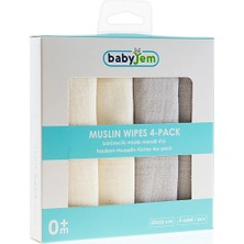 3 Adet Babyjem Mendil Bürümcük Gri 4'lü