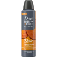 Dove Men Care Advanced Erkek Deodorant 72 Saat Koruma Sandalwood Vanilla 150 ml