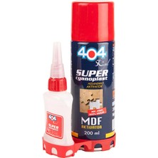 2 Adet 404 Aktivatörlü Hızlı Mdf Yapıştırıcı 200 ml + 50 gr