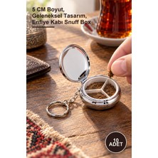 Yenilig 10 Adet Kabartmalı Yöresel Enfiye Kutusu – 5 cm Boyut, Geleneksel Tasarım, Enfiye Kabı Snuff Box