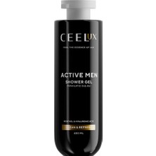 2 Adet The Ceel Ceelux Active Men Menthol ve Hyalüronik Asit Ferahlatıcı Etkili Duş Bakım Jeli 400 ml