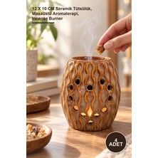 Yenilig 4 Adet Seramik Buhurdanlık – 12 x 10 cm Seramik Tütsülük, Masaüstü Aromaterapi, Incense Burner