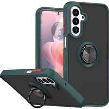 ENCO Samsung Galaxy A27 5g Montreal Yüzüklü Silikon Kapak - Yeşil