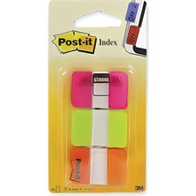3 Adet 3m Post-It 686-PGO Yapışkanlı Not Kağıdı Index Sert 3 Renk