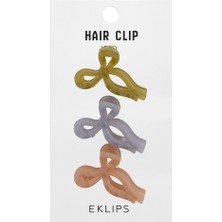 4 Adet Eklips 3'lü Buzlu Kurdele Toka Natural