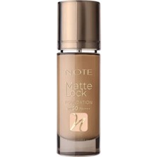 5 Adet Note Matte Lock Foundation 110 Pure Beige Spf 50 Yoğun Kapatıcı Mat Bitişli Fondöten 1 Adet