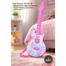 Yenilig 2 Adet Müzikli Ledli Gitar 959P – Pilli Çalışan, 54×18 cm Ölçülerinde Light-Up Musical Guitar Battery Operated
