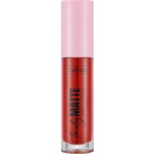 4 Adet Callista Truly Matte Liquid Lipstick Mat Likit Ruj 408 Red Alert Kırmızı 1 Adet