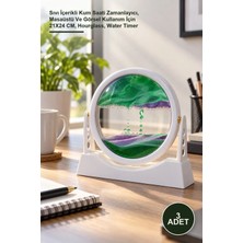 Yenilig 3 Adet Sulu Kumsaati – Sıvı Içerikli Kum Saati Zamanlayıcı, Masaüstü ve Görsel Kullanım Için 21X24 Cm, Hourglass, Water Timer
