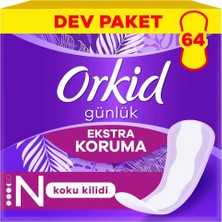3 Adet Orkid Günlük Ped Ekstra Koruma 64'lı