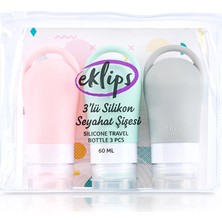 2 Adet Eklips Silikon Seyahat Şişe 3'lü 60 ml