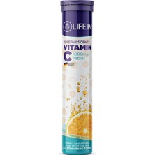 2 Adet Life In vitamin C Içeren Efervesan Takviye Edici Gıda 20 Tablet 1000MG