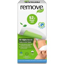 2 Adet Remove Inatçı ve Sık Tüyler Sir Ağda Bant 52'li Maxi Set 52'li
