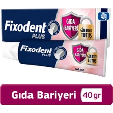 4 Adet Fixodent Plus Gıda Bariyeri Tatsız Tam ve Kısmi Protez Yapıştırıcı Krem 40 gr