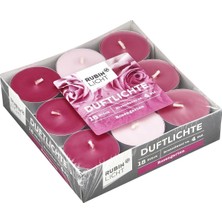 3 Adet Rubin Licht Tealight Gül Bahçesi 18'li