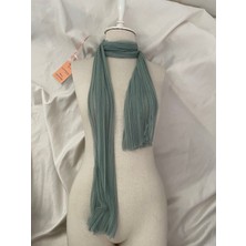 Nurcanilirboutique Mint Yeşili Zarif Pliseli Fular