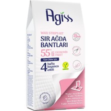 Agiss Sir Ağda Bantları 55'li Ekonomik Paket (Tüm Vücut)
